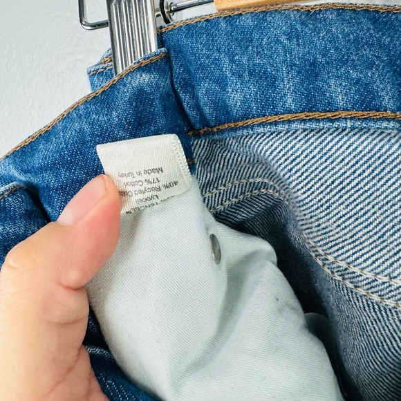 Reformation Julia Crop High Cigarette Jean Blue Wash 25 - Picture 6 of 6